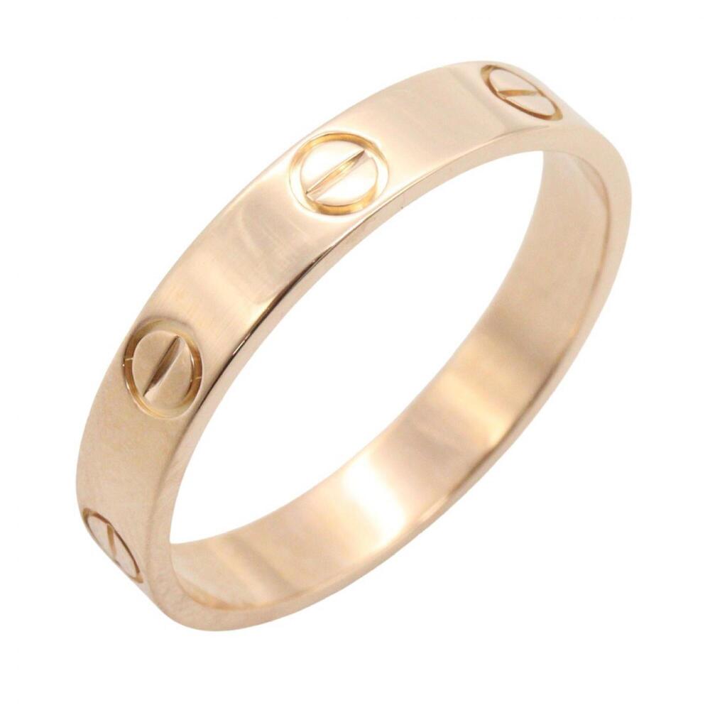 Cartier Mini Love Ring, 18K Pink Gold (PG), Men's/Women's, Tone, B4085200